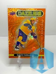 2021-22 Upper Deck Series 2 David Farrance #DZ-77 Dazzlers Orange Rookie RC
